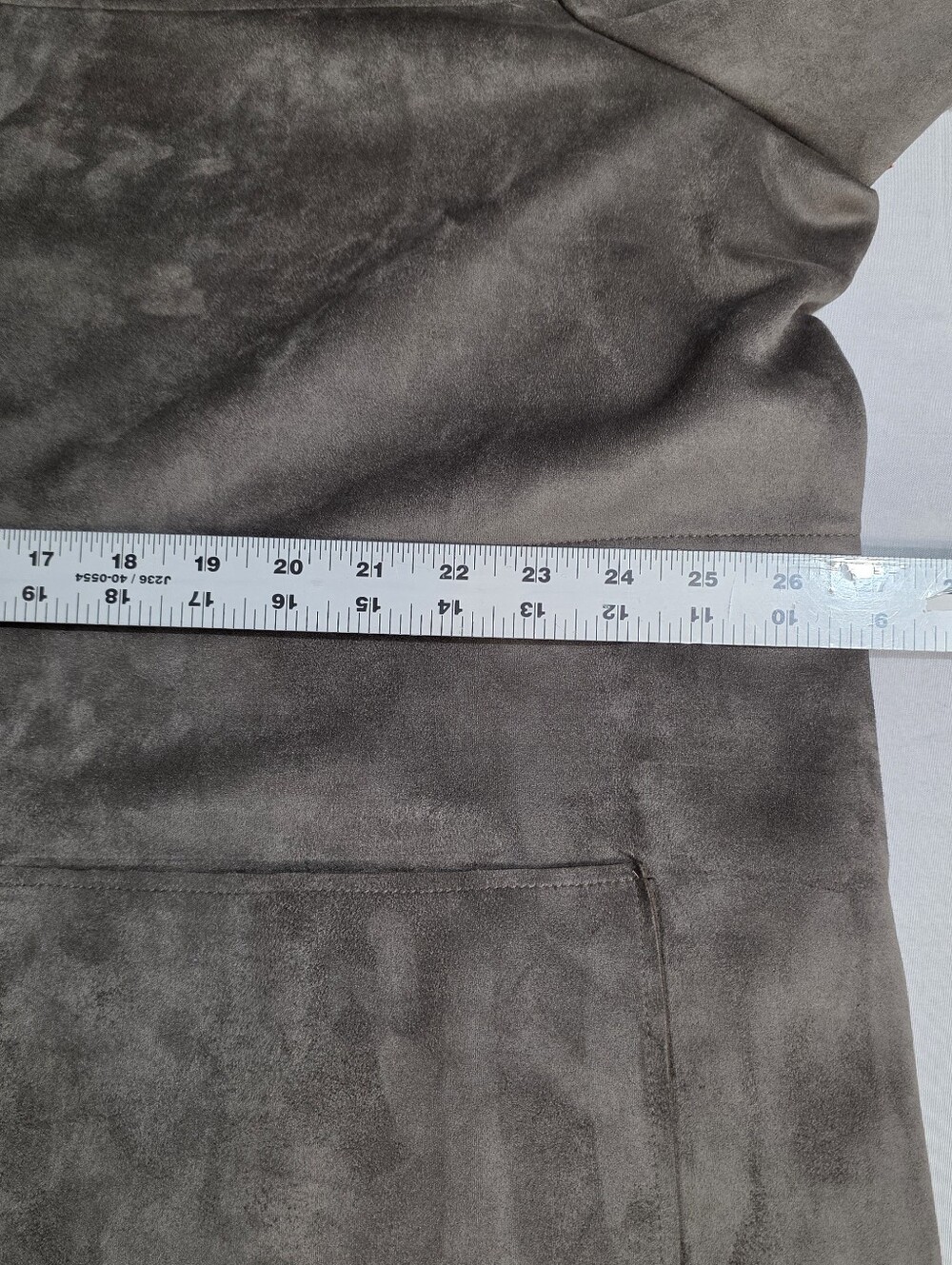 Catherine Malandrino Womens Size 3X Taupe Faux Suede Long Coat Jacket Duster - Picture 8 of 10